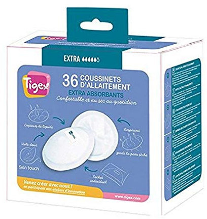 Tigex 36 Coussinets d'allaitement ultra absorbants