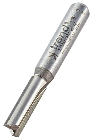 Trend Straight Two Flute Router Cutter, 1/4 in Shank, 5.5mm Cut Dia | Perfect For Clean Straight Cuts In Wood And Sheet Materials, With Tungsten Carbide Tips For Precision Routing, 3/13X1/4TC