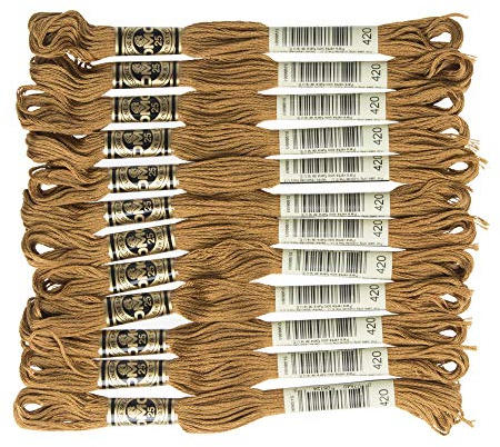 DMC 6-Strand Embroidery Cotton Floss, Dark Hazelnut Brown