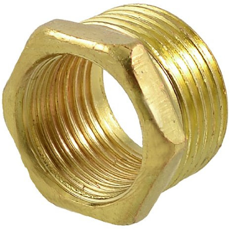 sourcing map Messing Gehäuse 19 mm Buchse auf 25 mm Außengewinde Reducer Rohr Adapter Fitting de