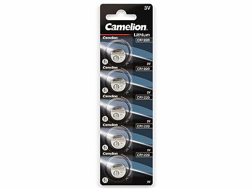 Camelion Lithium Knopfzellen, CR1220 / DL1220 / 5012LC / E-CR1220 / SB-T13, 3V - 5 Stück