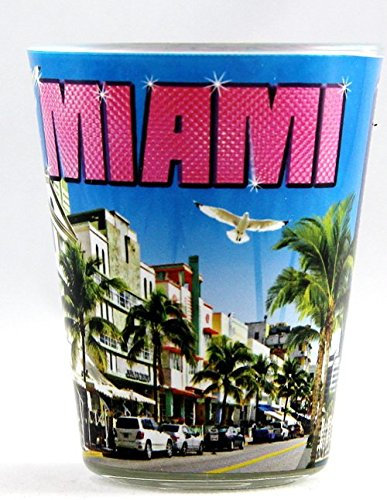 Miami Florida Schnapsglas, bunt, Blau