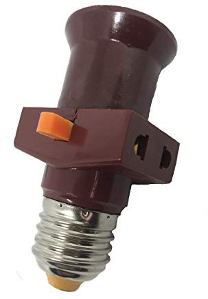 Portalampada voleuse a vite E27 con interruttore 6 A, 220.00V