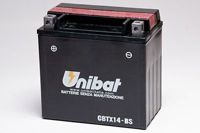 BATTERIA MOTO SCOOTER UNIBAT NO YUASA CBTX14-BS