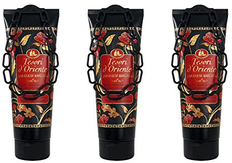 Tesori d'Oriente:Japanese Rituals Aromatic Shower Cream, with Tsubaki Oil and Peony 8.45 Fluid Ounce (250ml) Tubes (Pack of 3) [ Italian Import ]