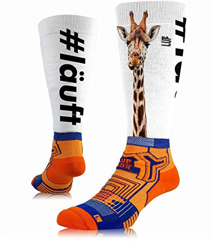 LUF SOX Performance Ride Transform Giraffe - Socken für Damen und Herren, Unisex-Größe 35-38, 39-42 und 43-47, funktionell, für Sport und Freizeit