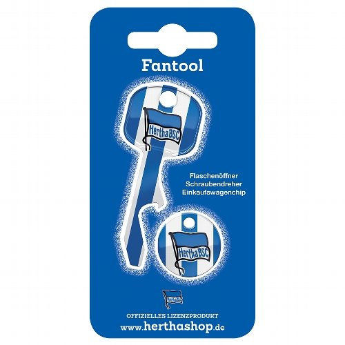Hertha BSC Set Geschenkset Flaschenöffner & Einkaufswagenchip Berlin (offizielles Lizenzprodukt)