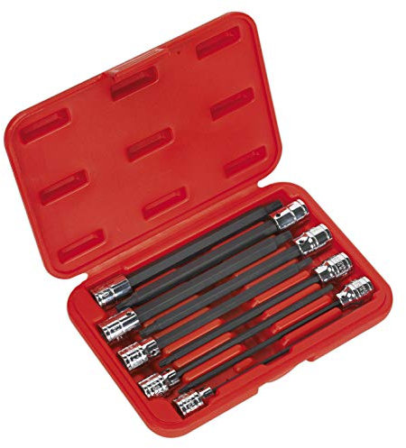 Sealey AK62261 - Un insieme di 9 bit cacciavite torx (stelle, stelle, 150 mm, 3/8)