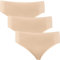 Schiesser Damen 3 Pack - Essentials Slip Baumwolle Stretch Unterwäsche, Haut_145425, 38 EU