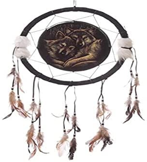 Puckator Deko Wolf Companions Traumfänger, 34 cm, Durchmesser 33 cm
