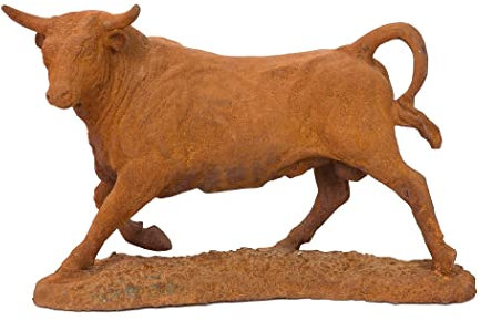 Skulptur Stier Gartenfigur Figur Eisen Garten Garden Sculpture Iron Bull Art
