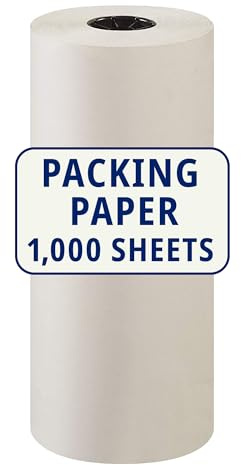 BOX USA Packing Paper Roll 1440'L x 12W - 1,000 Sheets 17” Long Equivalent - Large White Newsprint for Shipping, Packaging, Storage and Moving Supplies