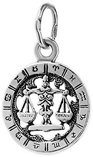 NKlaus 925 Sterlingsilber Kettenanhänger Horoskop Sternzeichen Waage Zodiak 6323