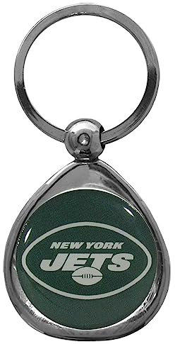 Siskiyou Unisex-Erwachsene Schlüsselanhänger New York Jets Chrom, Team-Farbe, Einheitsgröße