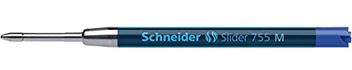Schneider 77171 Slider 755 Kugelschreibermine (ViscoGlide-Technologie, dokumentenecht, Strichstärke M) 1er Pack, blau