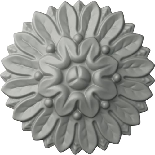 Ekena Millwork ROS06X06CH Chesterfield Round Rosette, 6OD x 1 1/8P, Primed