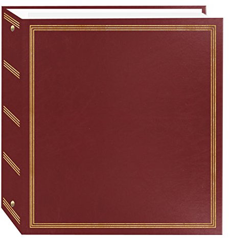 Pioneer TR-100 Fotoalbum, magnetisches 3-Ring-Album mit 100 Seiten, Burgunderrot