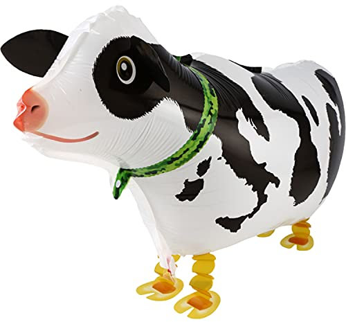 DekoRex Airwalker Walking Pets Folienballon Tier Ballon Deko (Kuh)