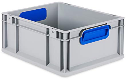aidB Eurobox Color, Griffe geschlossen, 400x300x170mm, 1 St, blau