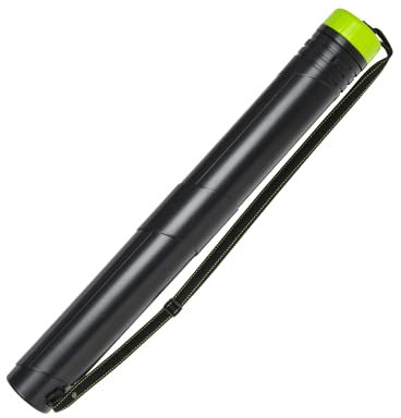 Linex DT124 Zeichen-Köcher, 70-124cm, 7,5cm Durchmesser, Transport-Rolle, höhenverstellbar, inkl. Schultergurt, schwarz