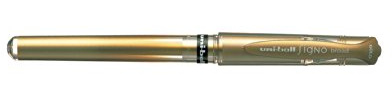 Uni-Ball Signo Broad UM153 OR Pack of 12 Rollerball Gel Pens 1 mm Gold