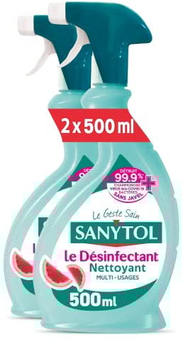 Sanytol Pistolet Désinfectant Multi-Usages Pamplemousse Lot de 2
