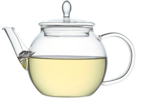 tea exclusive - Teekanne royal Garden aus Glas, 700ml, mit Deckel und integriertem Sieb (Ideal für hochwertigen Tee und Teeblumen)