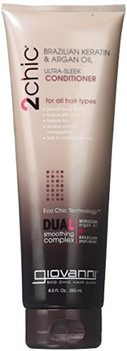 Giovanni Eco Chic Cosmetics Chic Ultra Sleek Conditioner – Combats Frizz For Sleek, Smooth and Silky Hair – 250 ml
