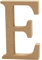 Creativ Deko-Buchstabe E aus MDF, 13 x 2 cm, Braun