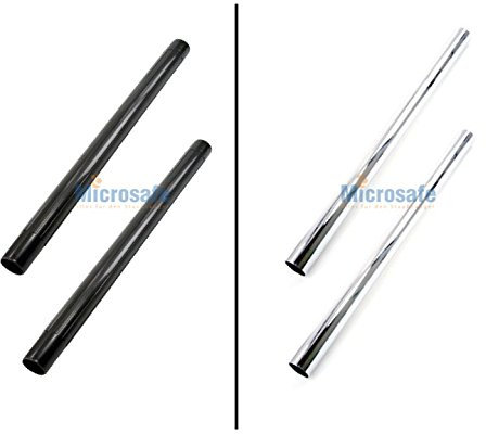2x Chrom Verlängerungsrohr, Saugrohr für Nilfisk Serie Alto Attix 30, 40, 50, 751, 761, 961, 965, .. NW35 / 2 x 530mm von Microsafe®