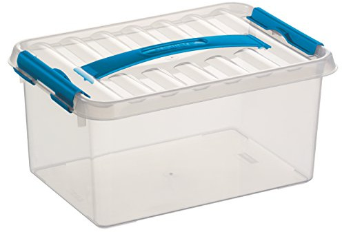 SUNWARE Q-Line Box - 6 Liter - 300 x 200 x 140mm - transparent/blau