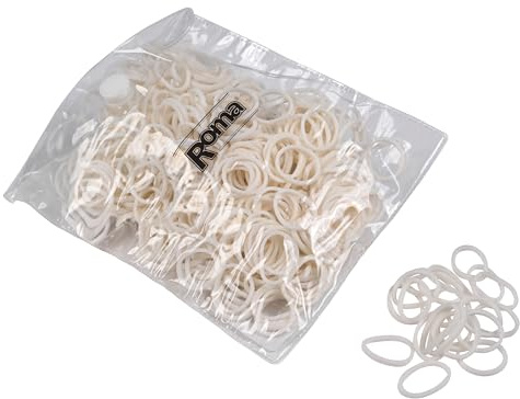 Roma Plait Aid Rubber Bands, White, 500 Bag