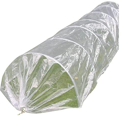 Noor Tunnel di Pellicola XXL, 330 x 65 x 45 cm, Mini Serra per Coltivazione a Terra, con 6 staffe in Metallo zincate, Protezione da Vento e intemperie