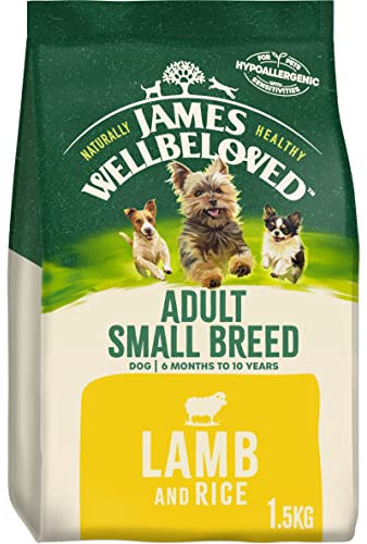 James Wellbeloved Adult Small Breed Lamb & Rice 1.5 kg Bag, Hypoallergenic Dry Dog Food