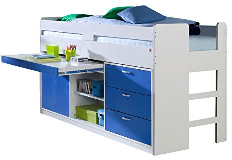 Relita Bett, weiß/blau