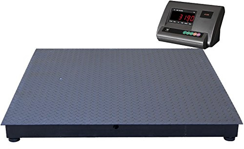 WKA Bodenwaage UG, max. 1.000 kg, 1000 x 1000 mm, Teilung 500 g | Akku- und Netzbetrieb, Plattformwaage, Industriewaage, Paketwaage