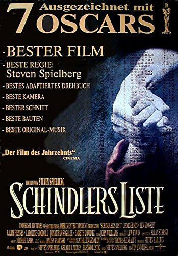 Schindlers Liste (1993) | original Filmplakat, Poster [Din A1, 59 x 84 cm]