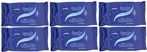 Nivea - Lot de 6 lingettes (6 x 25 ml) de soin et de nettoyage.