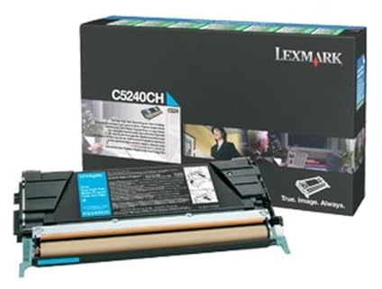Lexmark C5240CH C524 Tonerkartusche hohe Kapazität 5.000 Seiten Rückgabe, cyan