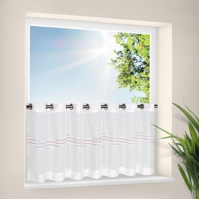 Scheibengardine Vivi Farbe: Bordeaux Transparent