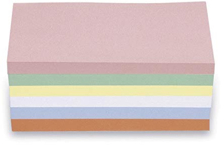 magnetoplan Moderationskarten, rechteckig | In 6 Pastellfarben | 250 Stk. | Kommunikationskarten | BxH 200x100 mm | Für Meetings und Präsentationen | FSC-zertifiziert