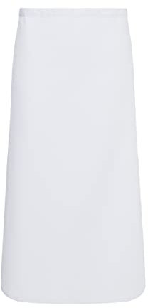 Karlowsky BBSS 1 PURE Bistroschürze BASIC, 65% Polyester/35% Baumwolle, Weiß, Einheitsgröße