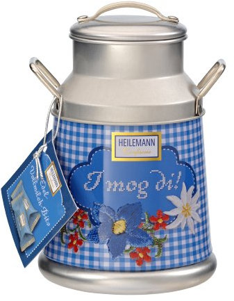 Heilemann Alpenserie Oktoberfest Bayern Milchkanne gefüllt mit Vollmilch-Schokolade