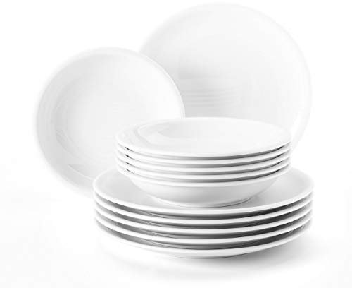 Seltmann Weiden 001.716173 Compact Weiss Tafelservice 12 tlg, Weiß