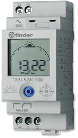 Finder - Controller - Timer - Astro interruttore orario digitale SPDT 16 A - 12.81.8.230.0000