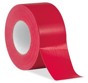 realpack® 2 Rollen – Rot Gaffer/DUCT TAPE Größe: 48 mm x 50 m wasserdicht. Stark Tuch Buchbindung Tape Kostenloser Schnell Versand