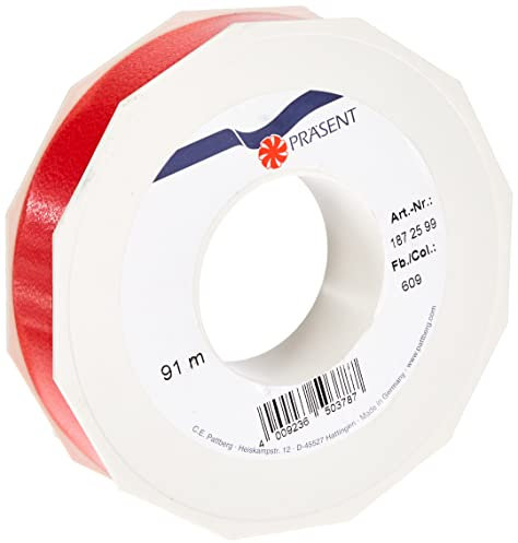 Bastglanzband 25mmx91m rot
