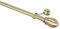 Gardinenstange 25 mm 1-Lauf Antik-Gold Metall, 160