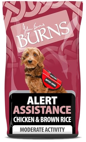Burns Pet Nutrition Hypoallergenic Complete Dry Dog Food Adult and Senior Dog Alert Chicken and Brown Rice 12 kg