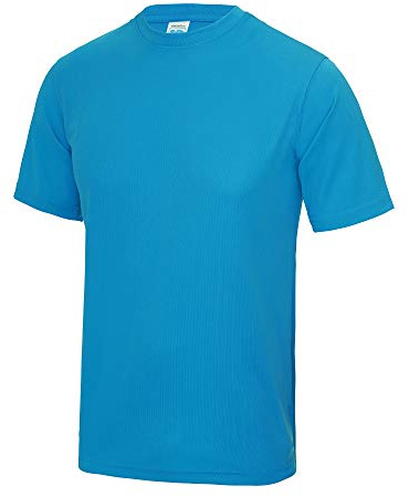 Just Cool Mens Performance Plain T-Shirt (L) (Sapphire Blue)